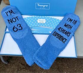 NEW “I’m NOT 63” socks
