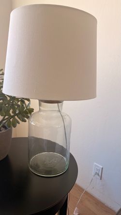 Glass Table Lamp with Fillable Base