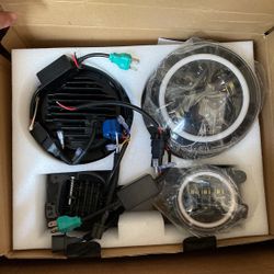 2019-2020 7” Headlights And 4” Fog Lights Jeep 