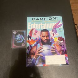 Lebrun James’s looney tunes space jam and ET magazine 