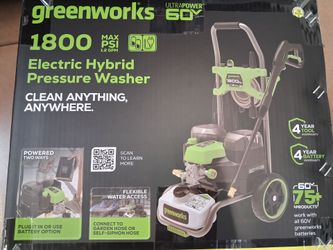 NEW ELECTRIC HYBRID PRESSURE WASHER 1800 MAX PSI 1.2GPM
