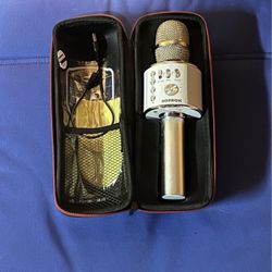 Micrófono de karaoke inalámbrico Bluetooth BONAOK, altavoz de karaoke de llevar en mano portátil