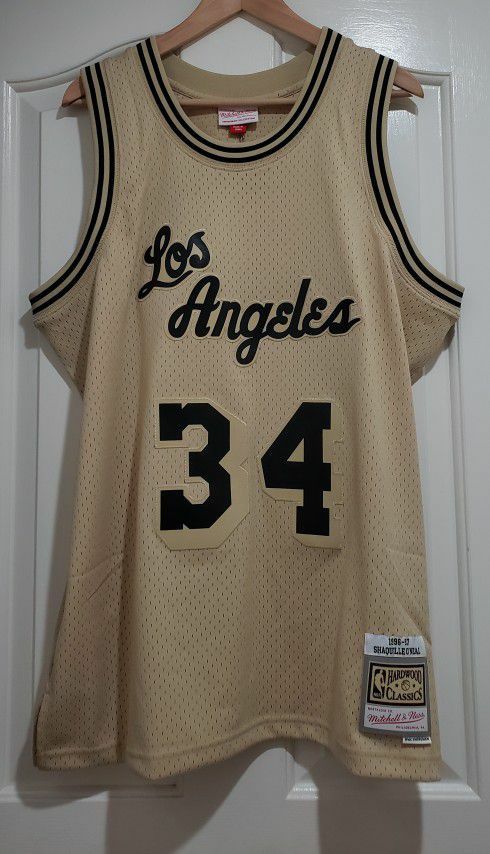 Los Angeles Lakers Shaquille O'Neal Mitchell & Ness HWC Swingman Collection Throwback Jersey Authentic New