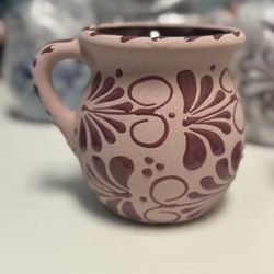 4 inch hand-painted Mexican clay mugs (jarritos de barro pintados a mano). $6 EACH OR 3x$15