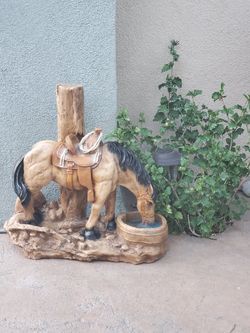 Horse drinking water