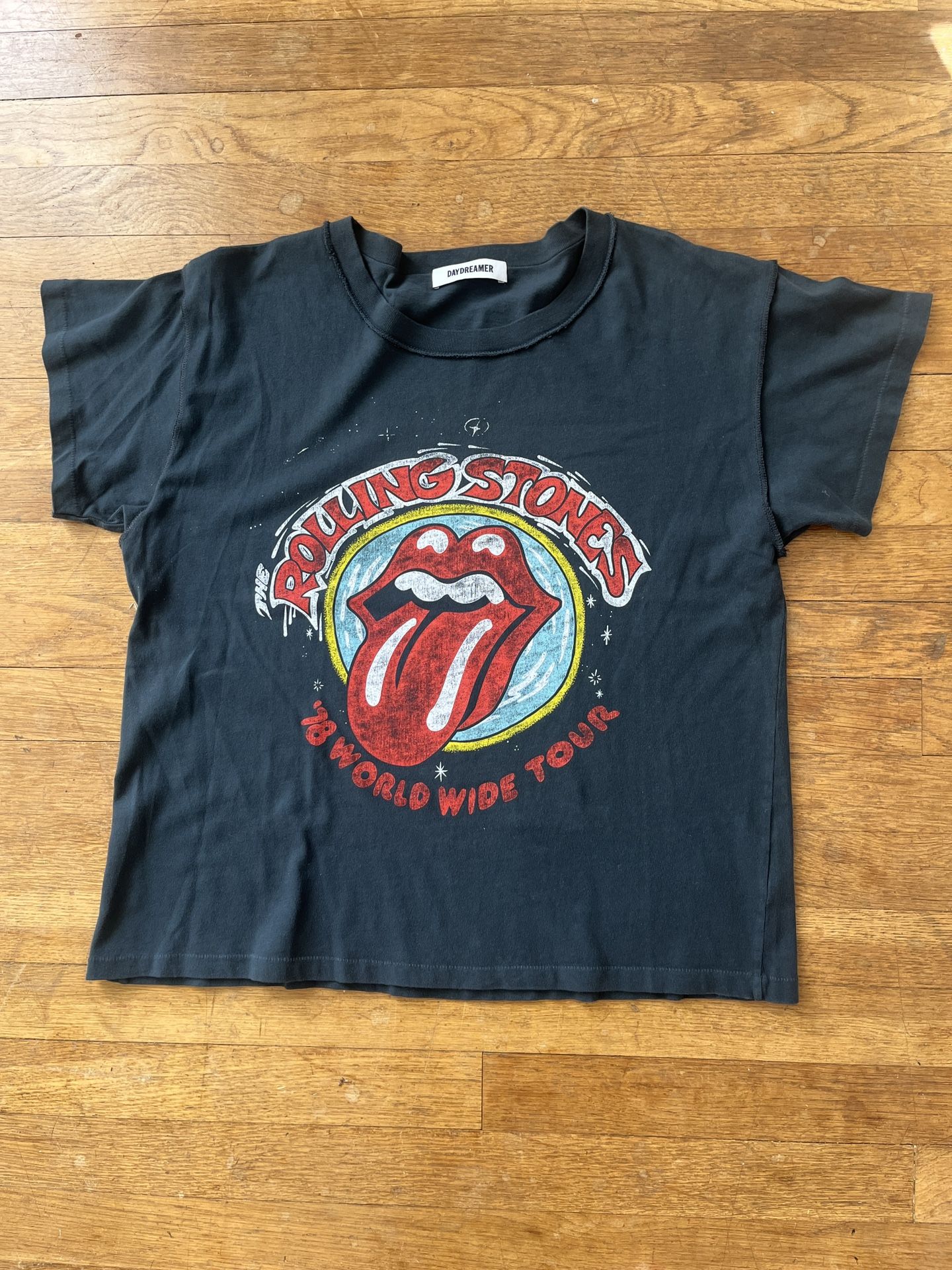 Rolling Stones T-Shirt '78 World Wide Tour - Size Large - 40" chest