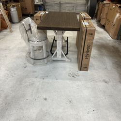 Ashley Counter Height Dining Table W/ 4 Chairs