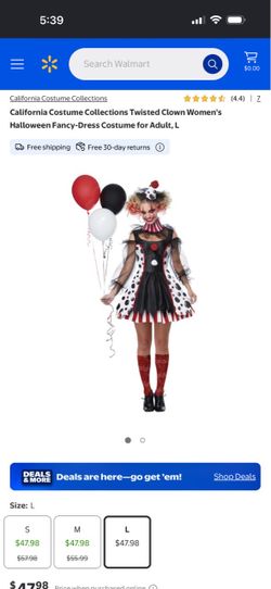 NEW!! Twisted Clown Women's Costume