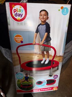 Brand New Kids Folding Trampoline with Handlebar