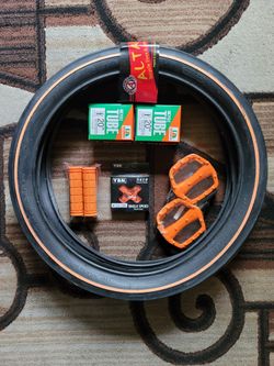 NEW Bicycle Bmx Parts Bundle 20" Orange