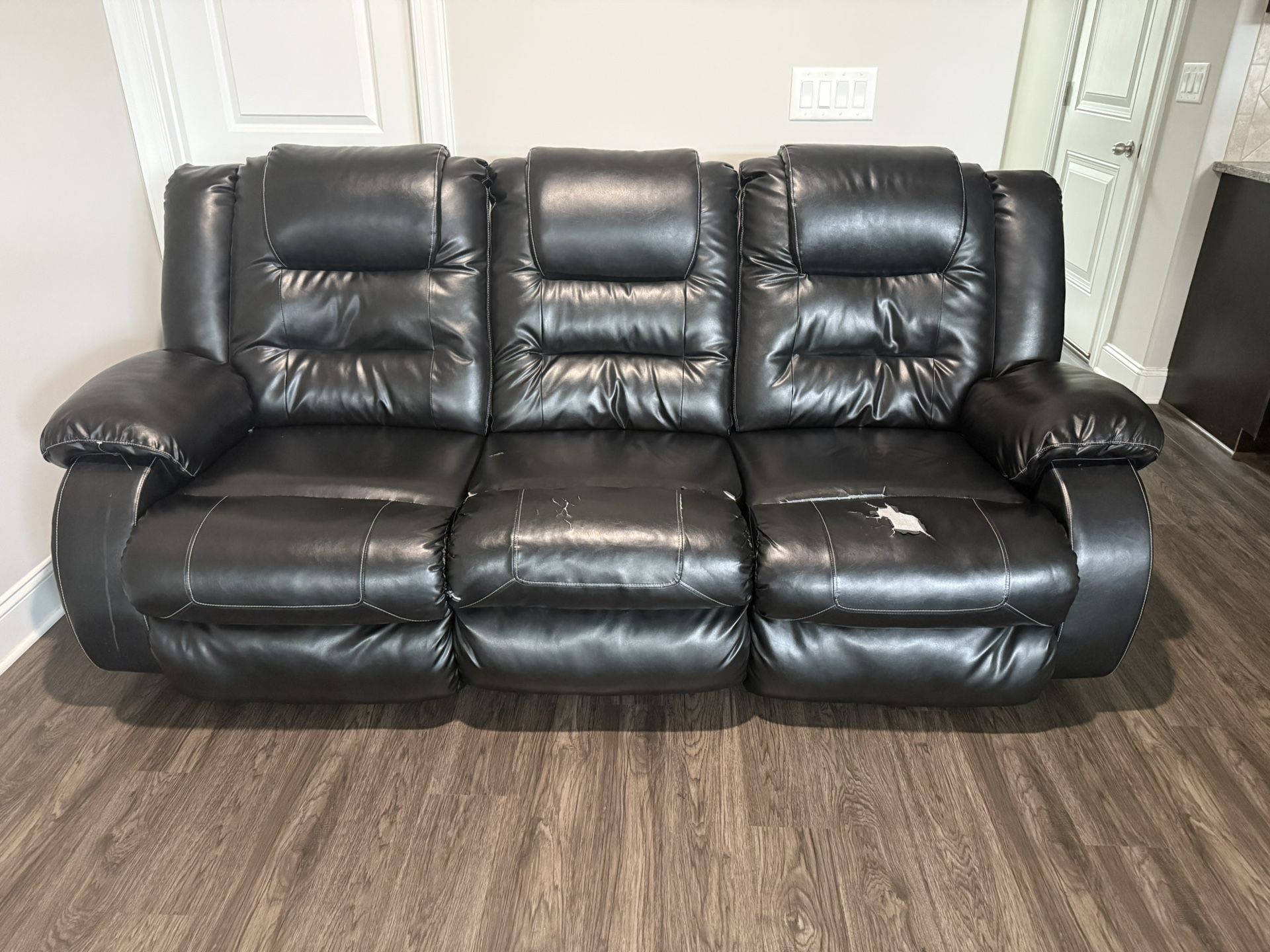 Faux Leather Manual Recliner