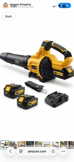 Brand new Leaf Blower Cordless, 650CFM & 3 Speed Levels, 1200W, 2 x 5.0Ah Batteries