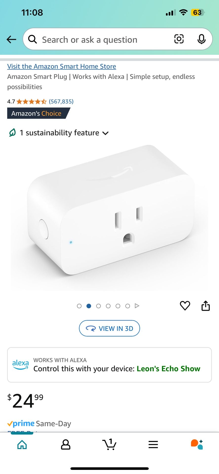 Amazon Smart Plug (works with Alexa)