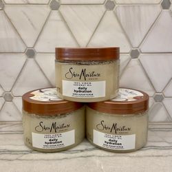  Shea Moisture 100% Virgin Coconut Oil Daily Hydration Sugar Scrub. Comes with plant-based moisturizers, great for skin. 12 oz.