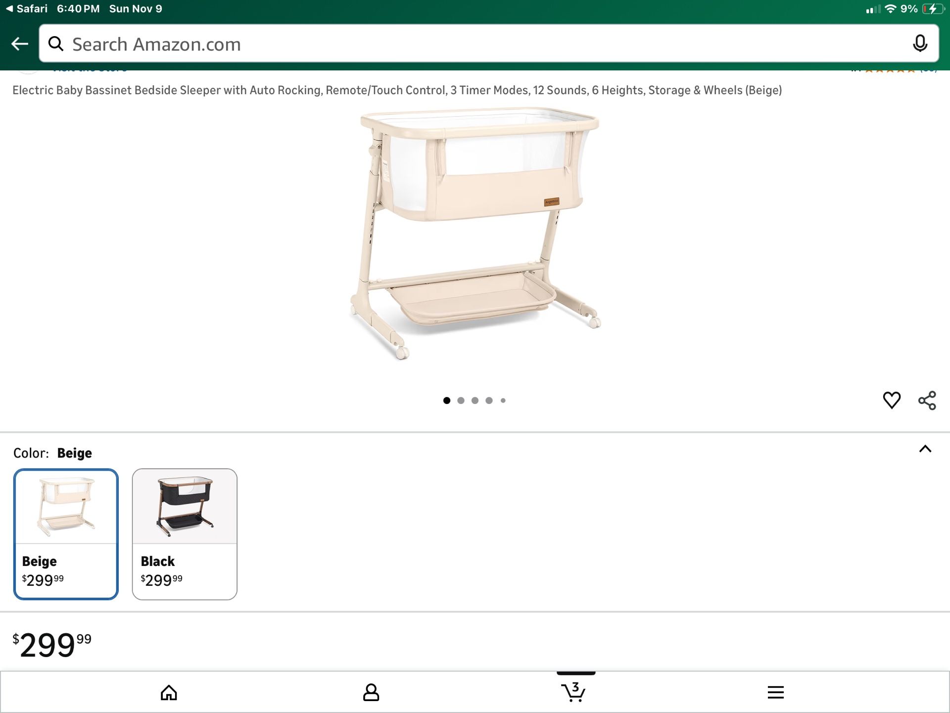 Angel bliss Bedside Electric Baby Sleeper