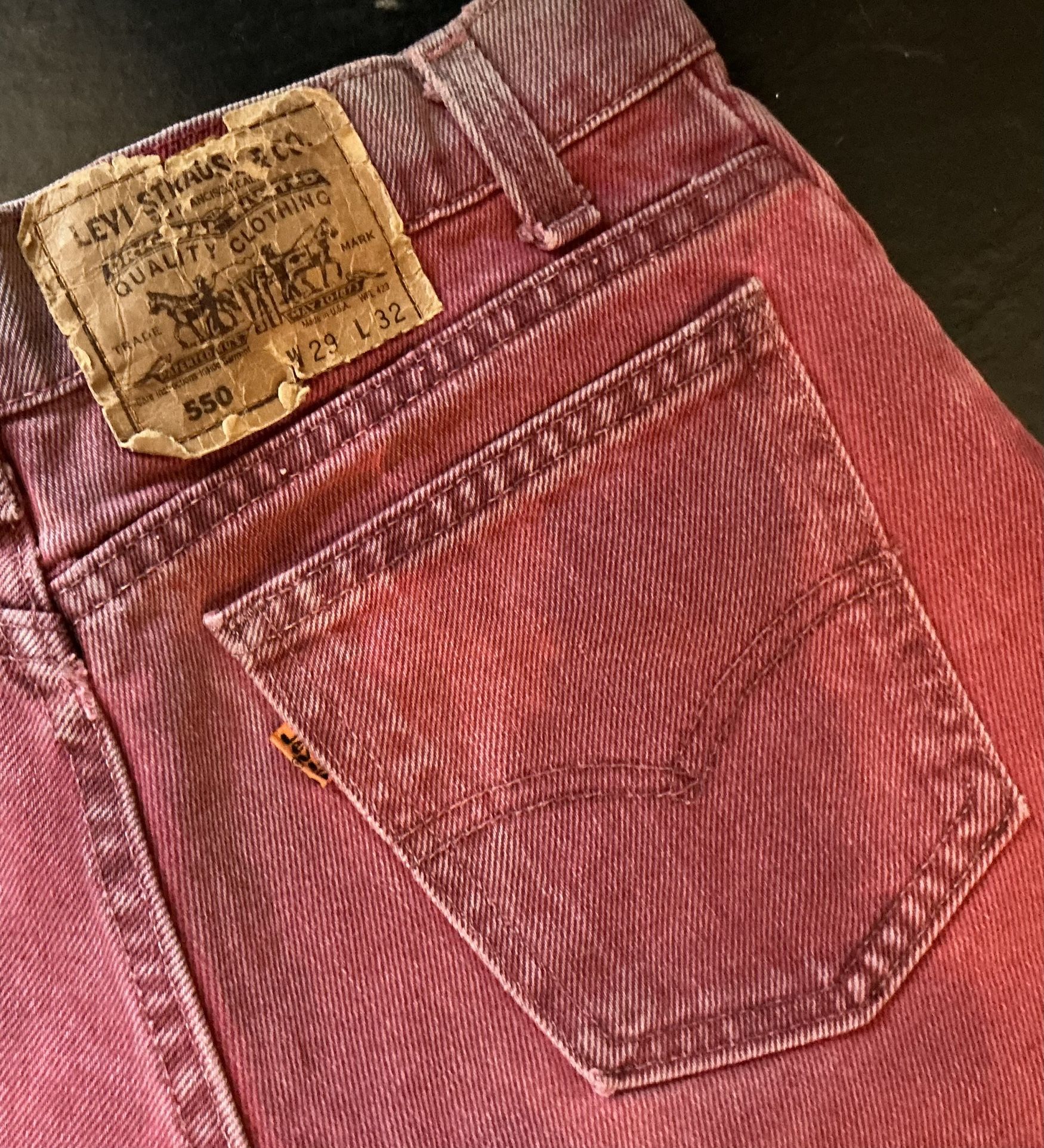 RARE VTG 1970s Levi’s Red 550 Cutoffs