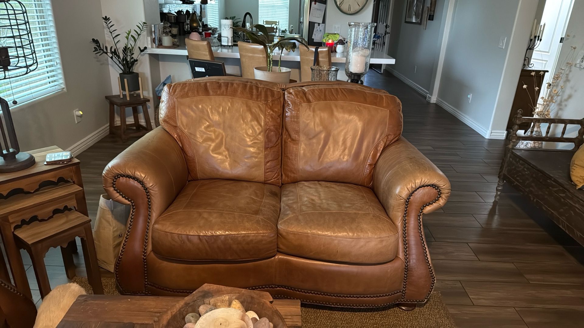 Leather Loveseat & Couch