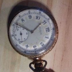 1910 Elgin Pocket Watch 14 K Gold Filled