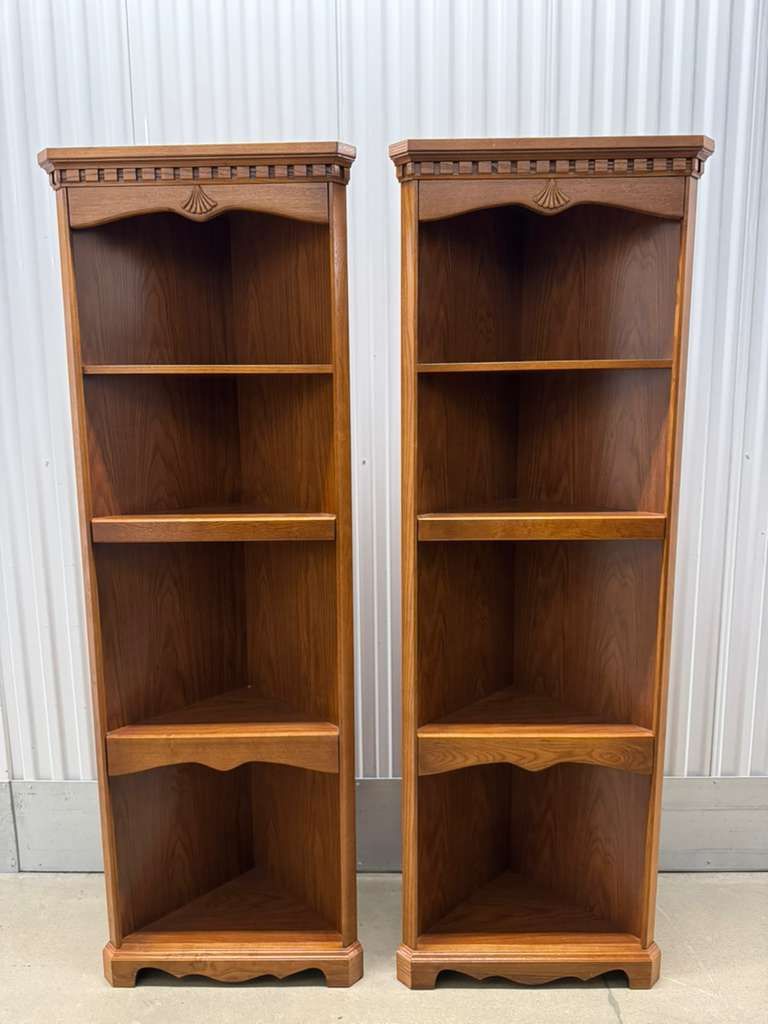 Corner Bookshelves Both For $270