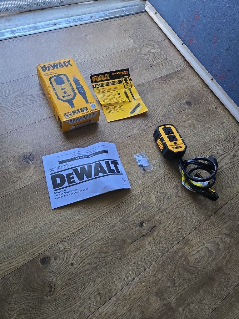 Dewalt 140-Watt Portable Car Power Inverter with Dual USB Ports