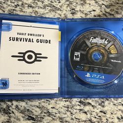 Fallout 4 (PS4) – Complete with Vault Dweller’s Survival Guide $15 OBO