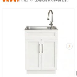 24 Inch Laundry Sink With Cabinet 