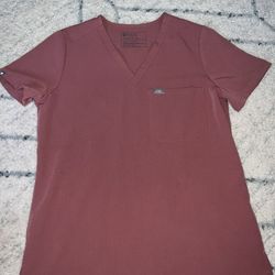 FIGS Scrub Top Women’s Small Catarina One Pocket Mauve PO2652
