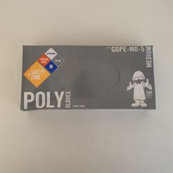 Latex Free Medium Polyethylene Gloves 
