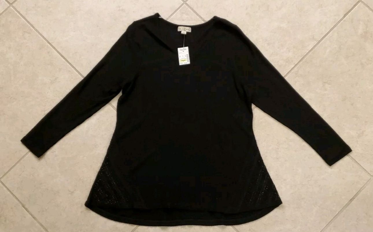 Womens Live & Let Live Long Sleeve Shirt Size 1X Black