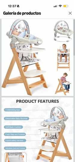 Wooden High Chair 3-1