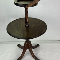 Antique Vintage Ferguson Bros MFG 2 Tier Smoking Table Stand Ashtray MCM Cigar