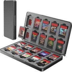 Game Card Case for Nintendo Switch 2 (2025), Switch OLED & Lite, Hard Storage Box for 20 Game Cartridges & 20 Micro SD Cards, Compact Gaming Card Orga