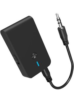 2-in-1 Bluetooth Wireless Transmitter & Receiver for Phone, PC, Laptop, MP3, with Any 3.5 mm Audio