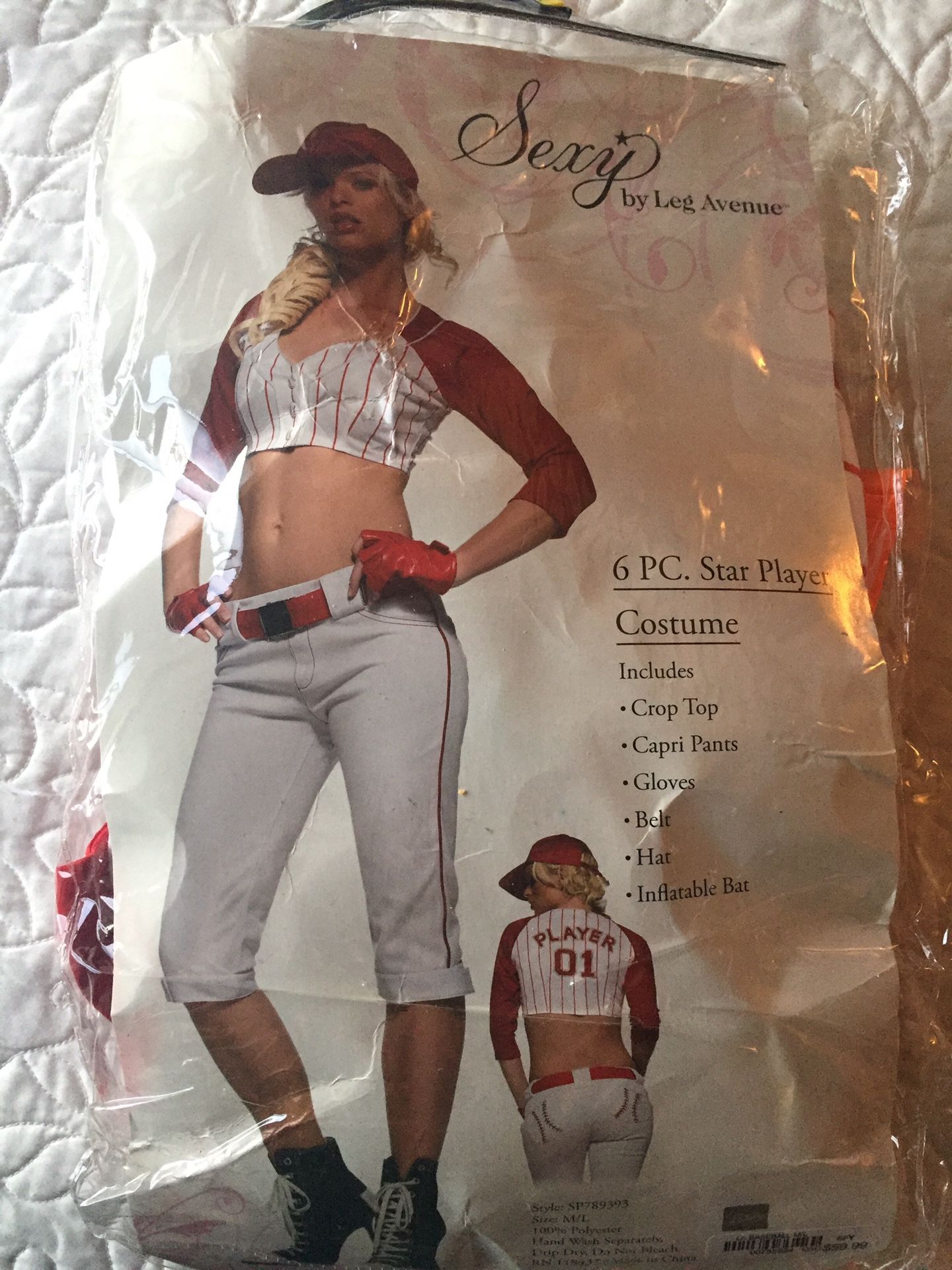 Sexy by legs avenue baseball player Halloween costume
