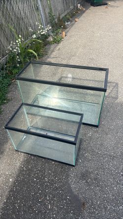 Glass Aquarium Tanks – Set of 2