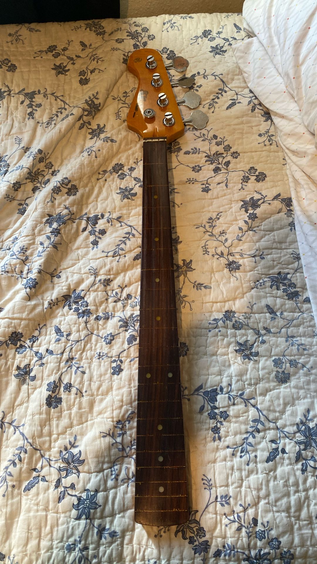 Short Scale Fretless Bass Neck