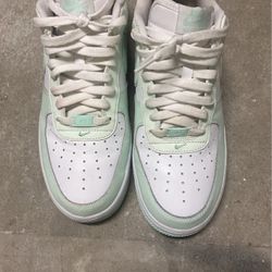 White And Green Af1