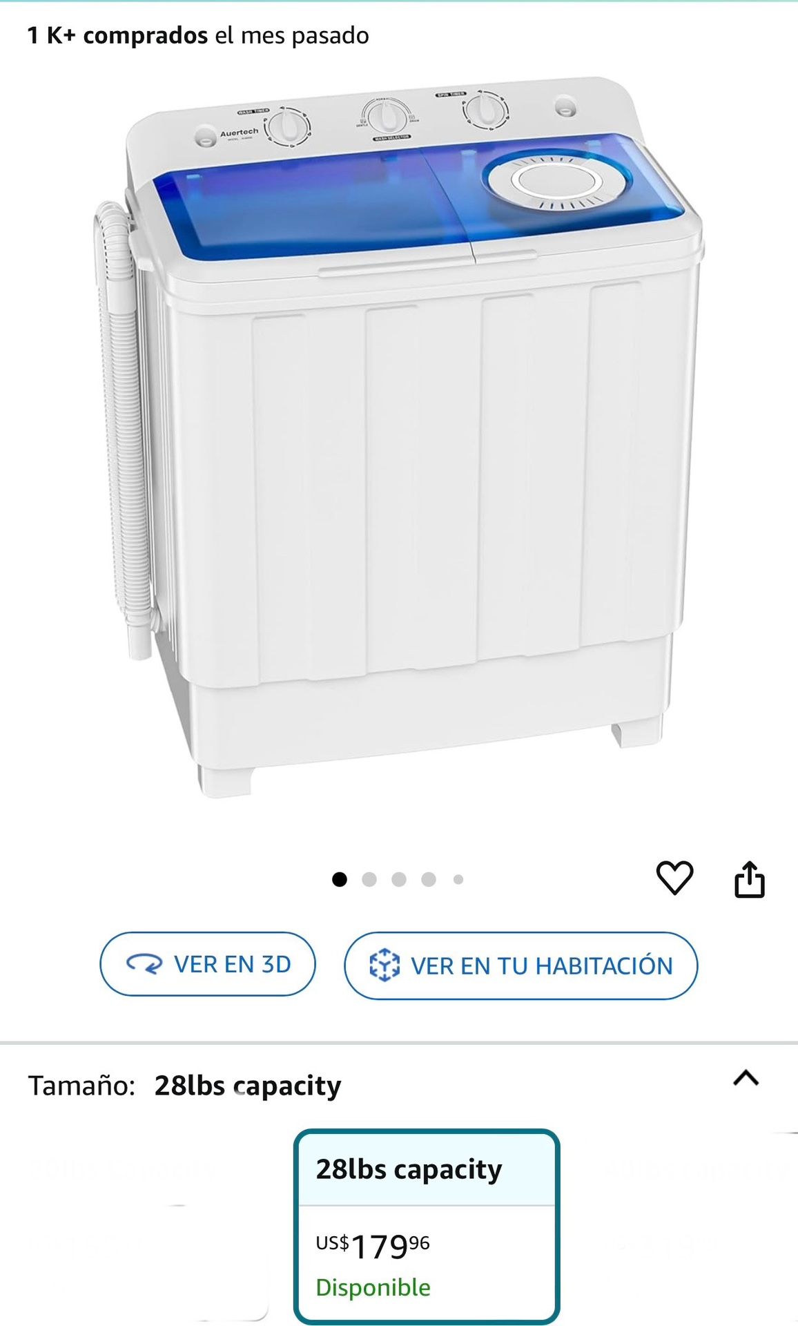 Washer Portable Lavadora Portable 28lb