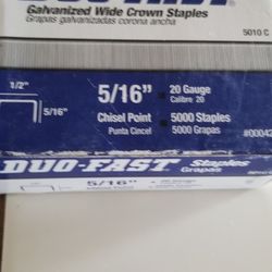 Duo-Fast Galvanized Wide Crown Staples $5 Box New