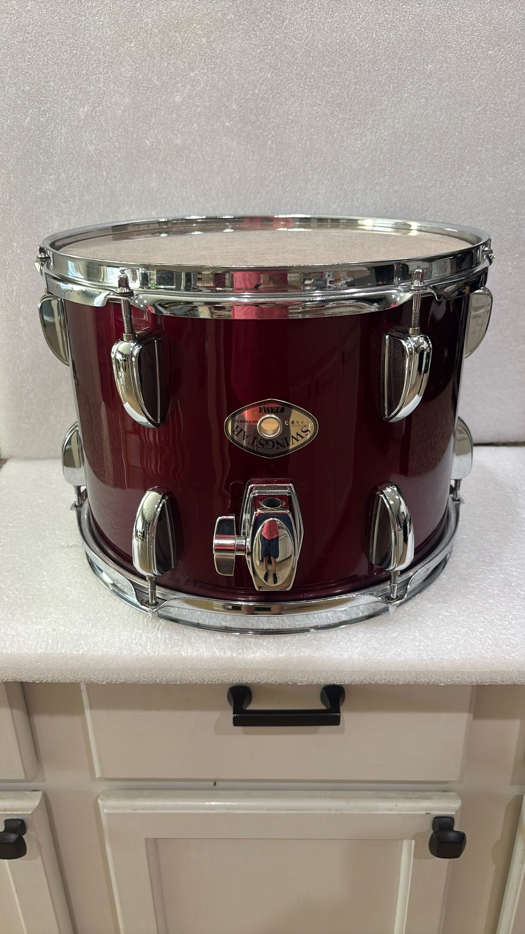 Tama Rack and Floor Toms Wine Red Nice!