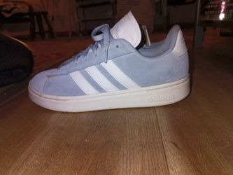 Adidas baby blue grand court shoes
