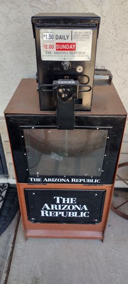Newspaper Arizona Republic machine stand vending