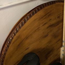 Large Round Wooden Antique Table