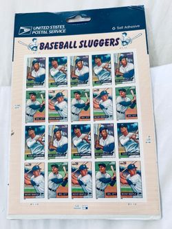 MLB Baseball Sluggers Sheet of 20 Stamps SEALED