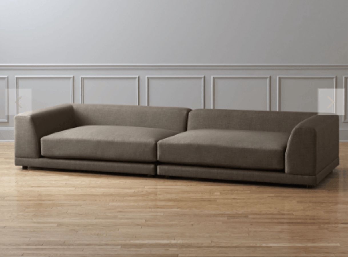 Uno 2-piece sectional sofa couch 127x46x23