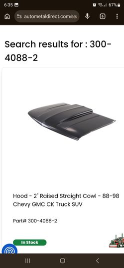 1988-98 GMC Silverado Cowl hood