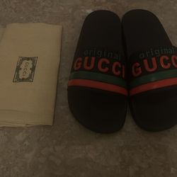  Gucci Original Gucci Slide Sandals (Black) US 9.5