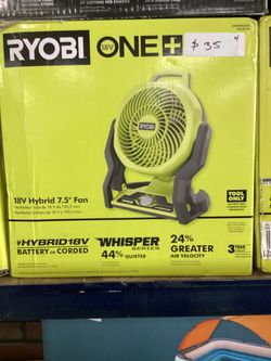 Ryobi 18V ONE+ Hybrid 7.5" Fan