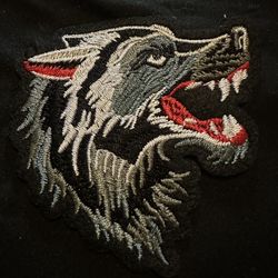 Crazy Wolf Embroidery Patch