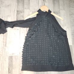 Ladies Dressy Tank Top Black Size Small 